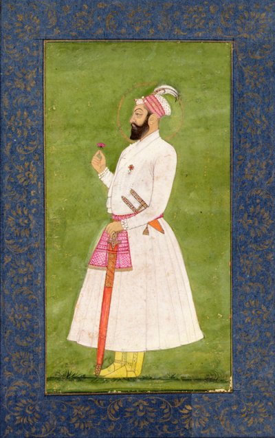Mughal Emperor Badahur Shah from the Large Clive Album by Mughal School